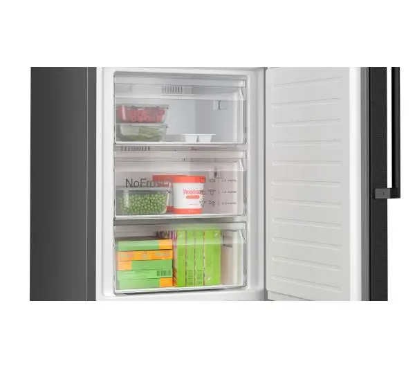 Bosch Serie 4 KGN39VXBT Pełny No Frost 203cm Szuflada z kontrolą wilgotności Czarna stal szczotkowana - DRUGI -30%, ALBO 5-TY ZA 1ZŁ - Kup na Raty - RRSO 0%