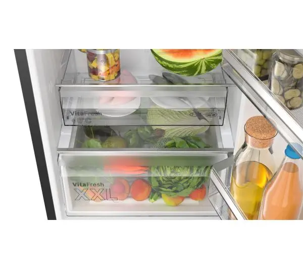 Bosch Serie 4 KGN39VXBT Pełny No Frost 203cm Szuflada z kontrolą wilgotności Czarna stal szczotkowana - DRUGI -30%, ALBO 5-TY ZA 1ZŁ - Kup na Raty - RRSO 0%