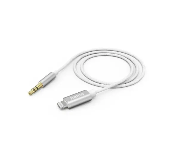 Hama audio Lightning do jack 3,5 mm 1m Biały