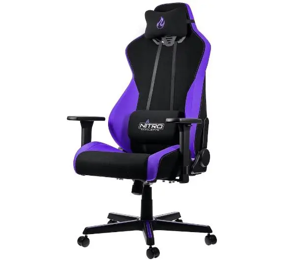Nitro Concepts S300 Nebula Purpple Gamingowy  do 135kg Tkanina Czarno-fioletowy - Kup na Raty - RRSO 0%