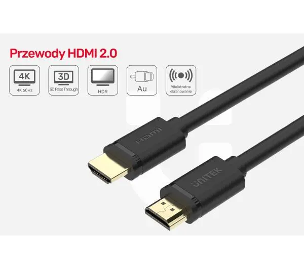 Unitek Y-C185M 0,5m Czarny