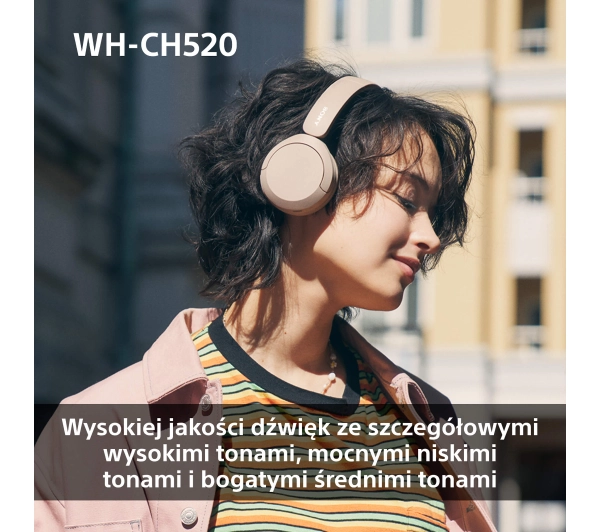 Sony WH-CH520 Nauszne Bluetooth 5.2 Niebieski - ⚡ BESTSELLERY ⚡