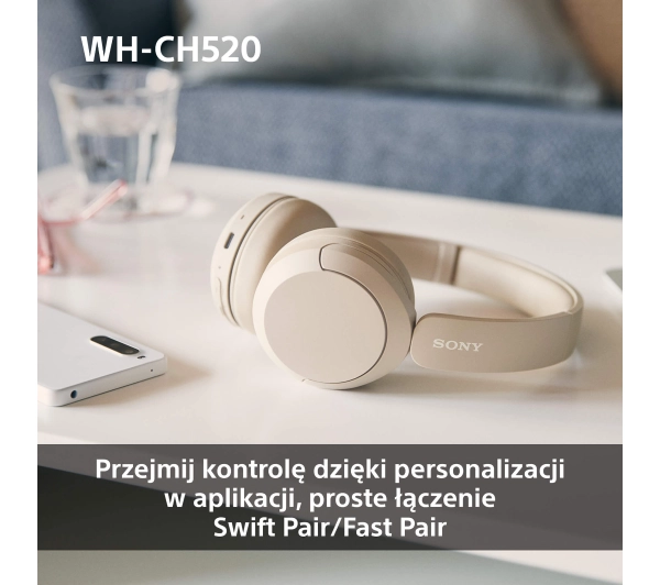 Sony WH-CH520 Nauszne Bluetooth 5.2 Niebieski - ⚡ BESTSELLERY ⚡