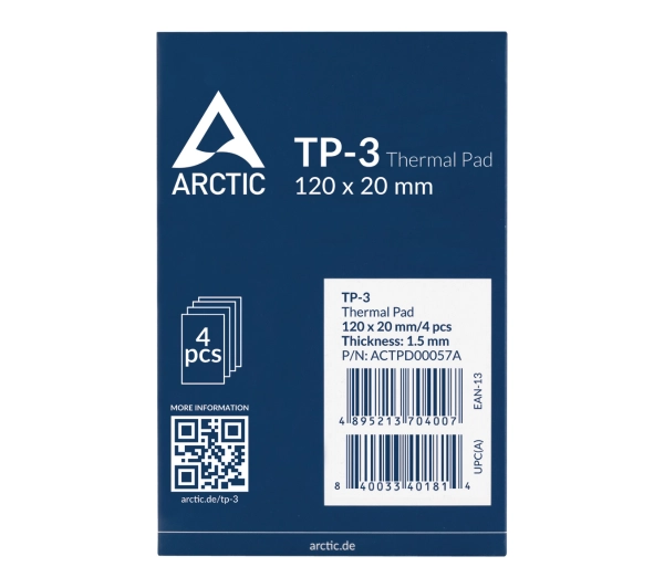 Arctic Thermal Pad 120 x 20 x 1,5 mm 4szt.
