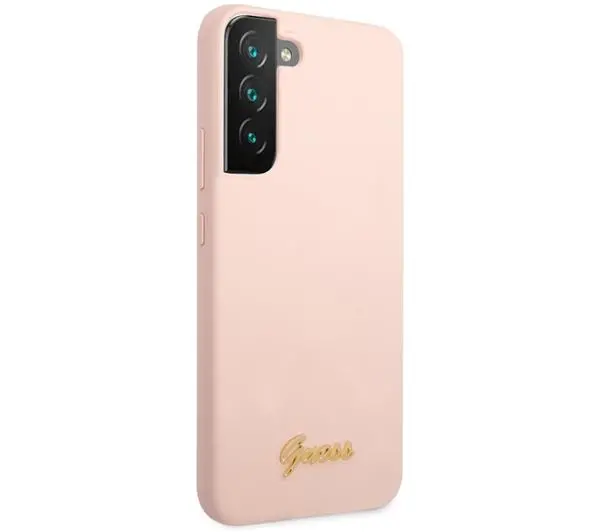 Guess Silicone Script Metal Logo GUHCS23MLSLMGPP do Samsung Galaxy S23+