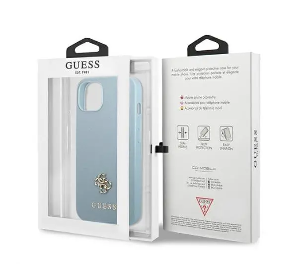 Guess Saffiano 4G Small Metal Logo GUHCP13MPS4MB do iPhone 13