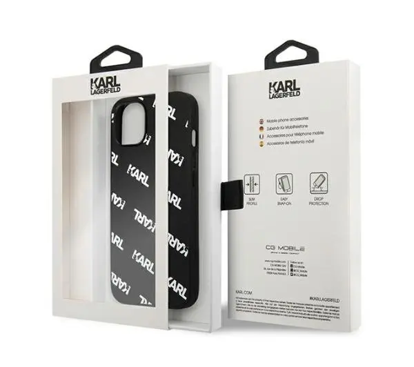 Karl Lagerfeld Allover KLHCP13SPULMBK3 do iPhone 13 mini
