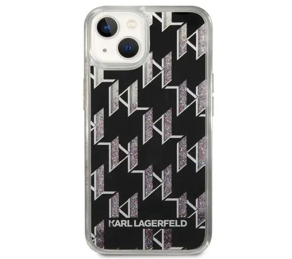 Karl Lagerfeld Liquid Glitter Monogram KLHCP14MLMNMK do iPhone 14 Plus