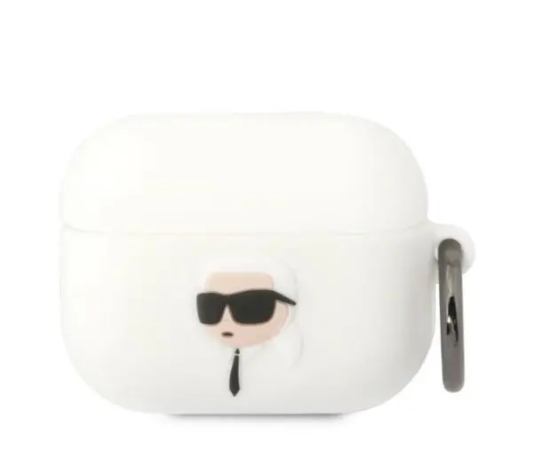 Karl Lagerfeld Silicone Karl Head 3D KLAPRUNIKH do AirPods Pro Biały