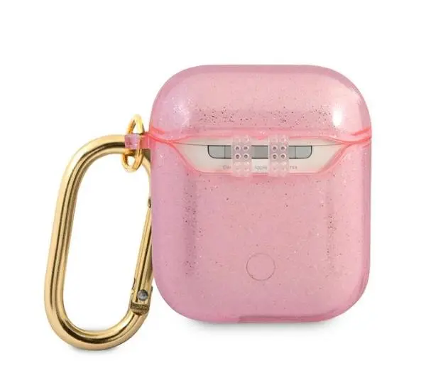 Guess Glitter Collection do AirPods Różowy