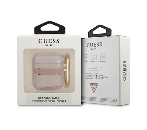 Guess Strap Collection do AirPods Różowy