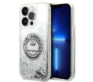 Karl Lagerfeld Liquid Glitter RSG KLHCP14XLCRSGRS do iPhone 14 Pro Max Srebrny