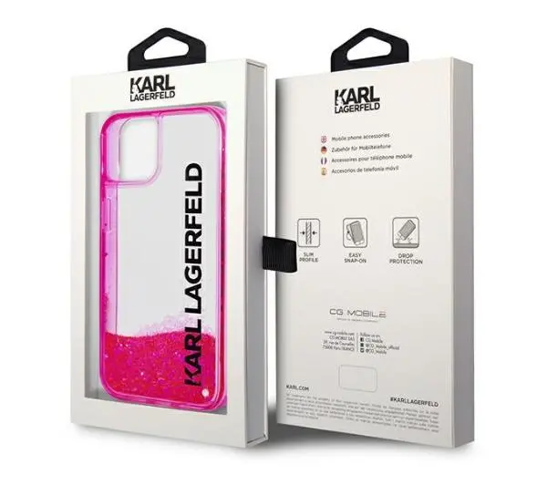 Karl Lagerfeld Liquid Glitter Elong KLHCP14MLCKVF do iPhone 14 Plus