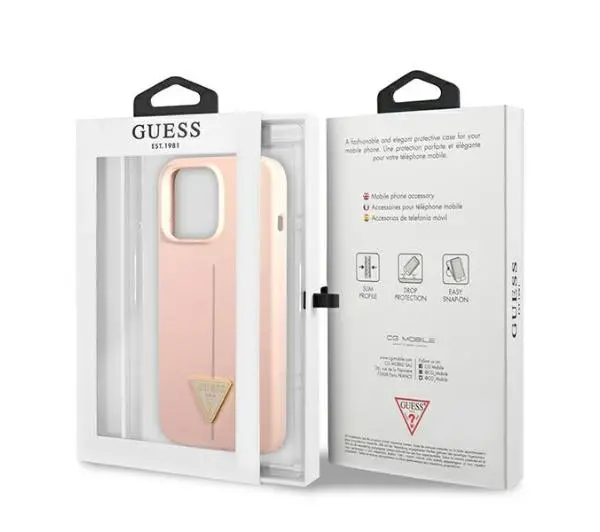 Guess Silicone Triangle GUHCP13XSLTGP do iPhone 13 Pro Max