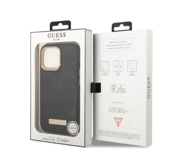 Guess Peony Logo Plate MagSafe GUHMP13LSAPSTK do iPhone 13 Pro / 13 - DRUGI -30%, ALBO 5-TY ZA 1ZŁ