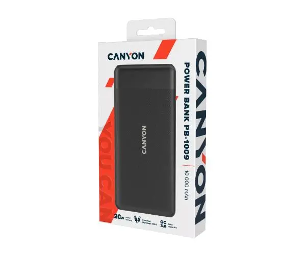 Canyon PB-109 Czarny 10000mAh 20W Biały