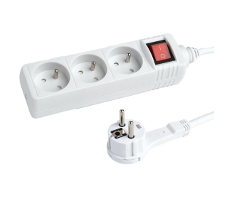 Hama P2223742 Standard 3 gniazda 3m Biały