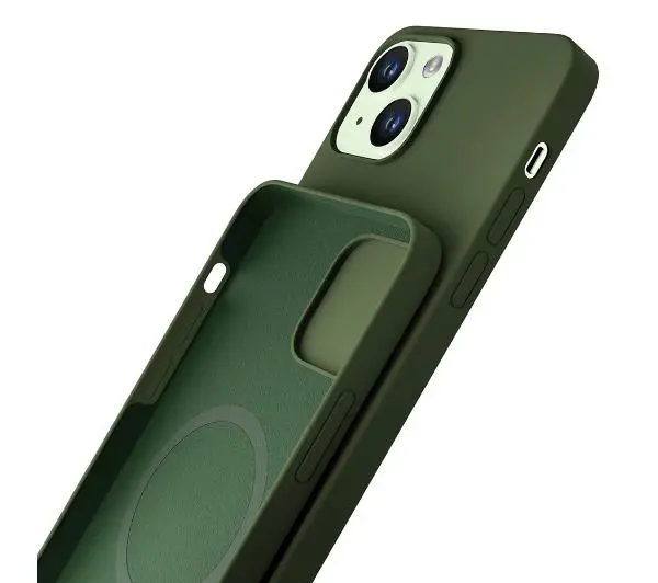 3mk Hardy Silicone Mag Case do iPhone 15 Plus Alpine Green