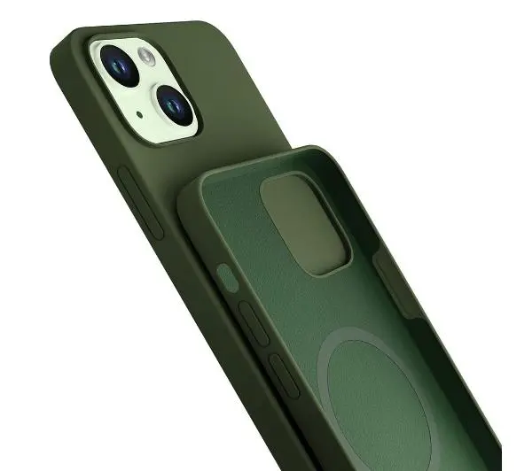 3mk Hardy Silicone Mag Case do iPhone 15 Plus Alpine Green