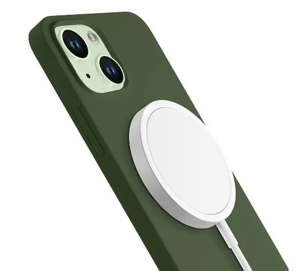 3mk Hardy Silicone Mag Case do iPhone 15 Plus Alpine Green