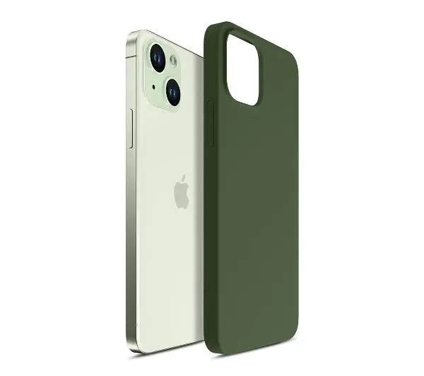 3mk Hardy Silicone Mag Case do iPhone 15 Plus Alpine Green