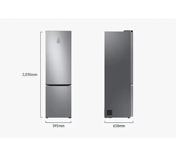 Samsung RB38C775CS9 Funkcje AI Pełny No Frost 203cm Szuflada z kontrolą wilgotności Zdalne sterowanie Stal Szczotkowana - TRZECI -55%, ALBO 5-TY ZA 1ZŁ - Kup na Raty - RRSO 0%