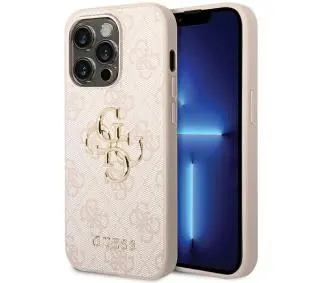 Guess 4G Big Metal Logo GUHCP15X4GMGPI do iPhone 15 Pro Max Różowy