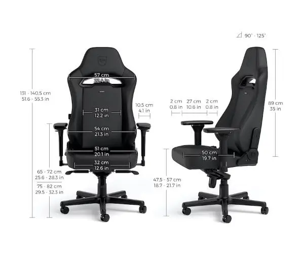 Noblechairs HERO ST Black Edition Gamingowy do 150kg Skóra ECO High Tech Czarny - Kup na Raty - RRSO 0%