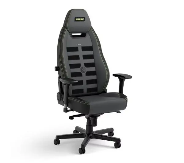 Noblechairs LEGEND Shure Edition Gamingowy do 150kg Skóra ECO High Tech Szaro-czarny - Kup na Raty - RRSO 0%