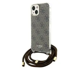 Guess Crossbody Cord 4G Print GUHCP15SHC4SEW do iPhone 15/14/13 Brązowy