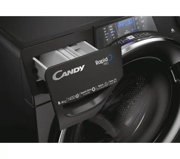 Candy RapidO Pro RPW4856BWMBCB-S 53cm 8kg/5kg Zdalne sterowanie - TRZECI -55%, ALBO 5-TY ZA 1ZŁ - Kup na Raty - RRSO 0%