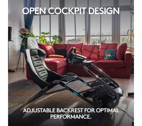 Playseat® Trophy Logitech G Edition Wyścigowy do 163kg Tkanina Skóra ECO Szary - Kup na Raty - RRSO 0%