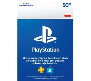 Sony PlayStation Network 50 zł [kod aktywacyjny]Dostęp po opłaceniu zakupu