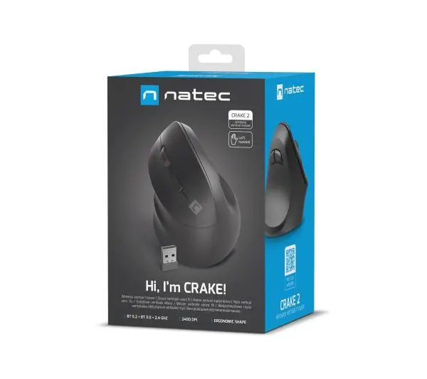 Natec Crake 2 Dla leworęcznych Czarny