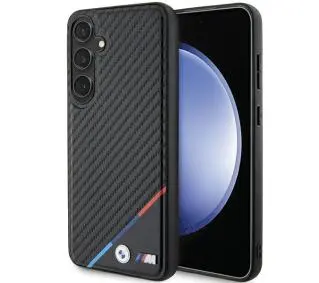 BMW Carbon Tricolor Line MagSafe do Samsung Galaxy S24 Czarny