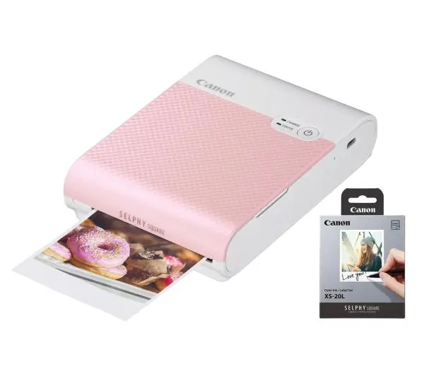 Canon Selphy Square QX10 różowy + papier XS-20L 20szt