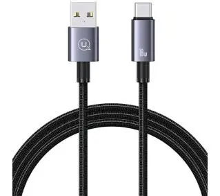 USAMS USB do USB-C 3A 1,2m Fast Charging Stalowy
