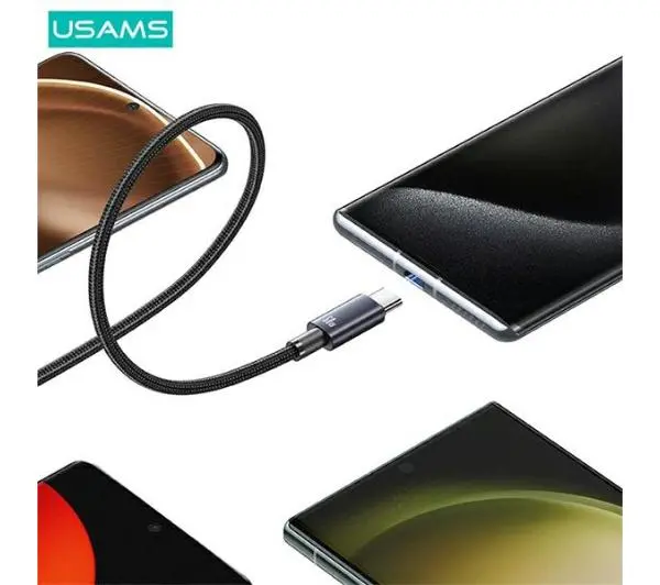 USAMS USB-C do Lightning 30W 0,25m Fast Charging Stalowy