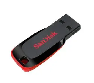 SANDISK Cruzer Blade 128GB USB 2.0 Czarno-czerwony