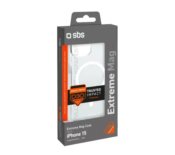 SBS D3O do iPhone 15 Przeźroczysty