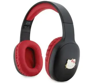 Hello Kitty HKBHA1BKHLMK Metal Logo Oval Shape Nauszne Bluetooth 5,3 Czarny