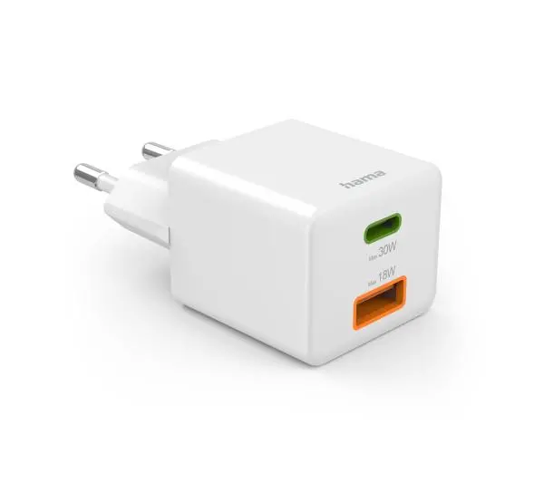 Hama mini 30W PD/QC Biały - ⚡ EURO HIT CENOWY! ⚡