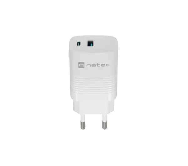 Natec Ribera GaN 1xUSB-A+1xUSB-C 30W Biały