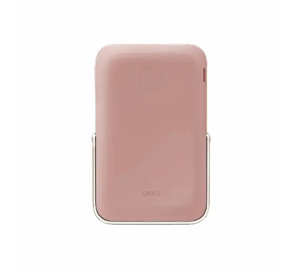 UNIQ Powerbank Hoveo 5000mAh USB-C 20WPD Fast charge Wireless Magnetic różowy/blush pink