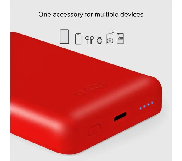 SBS TEBB5000MAG1CR 5000mAh Magsafe 10W Czerwony