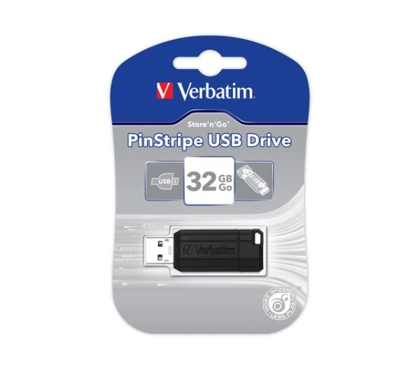 Verbatim PinStripe 32GB USB 2.0 Czarny
