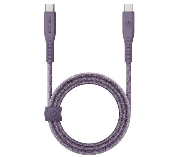 Фото - Кабель Energea Flow USB-C - USB-C 1,5m 240W 5A PD Fast Charge Fioletowy 
