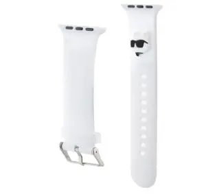 Karl Lagerfeld do Watch 42/44/45/49mm strap 3D Rubber Choupette Head Biały
