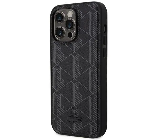 Lacoste Blend Monogram MagSafe do iPhone 15 Pro Czarny