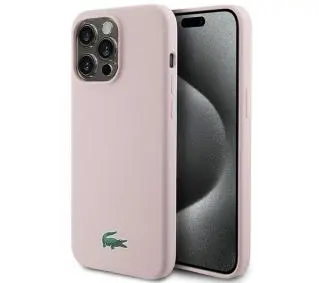 Lacoste LCHMP15LSLOI Hardcase Silicone MagSafe do iPhone 15 Pro Różowy